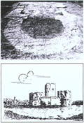 View of the Becej fortifications before they were destrojed in 1701.
