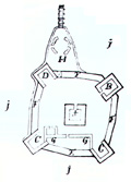 Layout of the Becej fortifications in 1701.